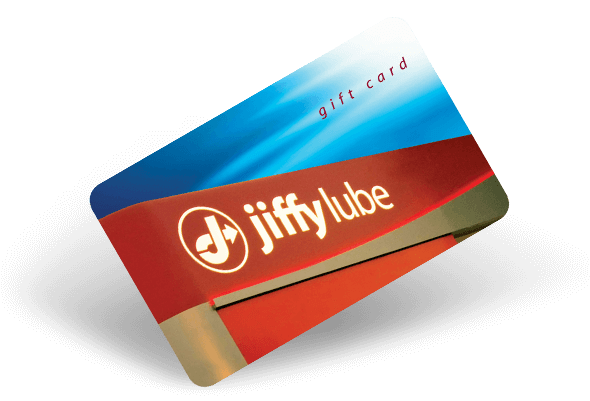 Jiffy Lube gift card on a white background