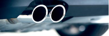 close-up of a car's tail pipe